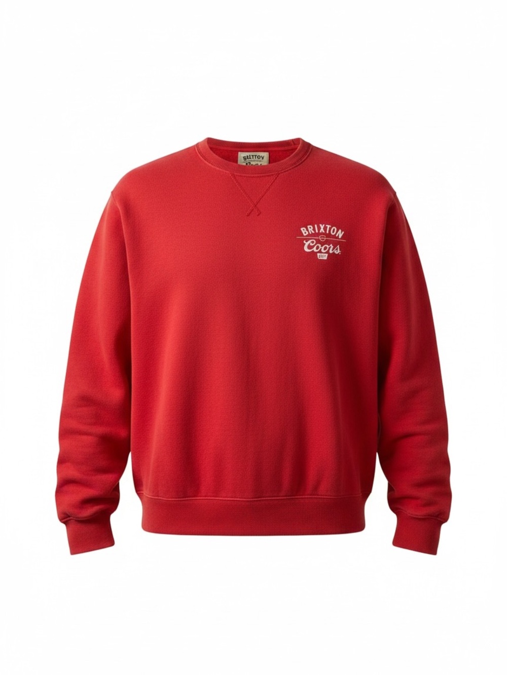 Brixton Coors Logo Red Crewneck Sweatshirt